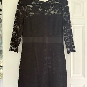 BB Dakota Black Lace Long Sleeve Dress